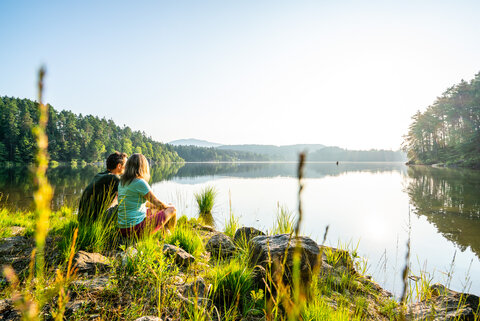 Slow Trail Römerschlucht - Rast am Forstsee