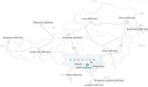 Lage Wörthersee